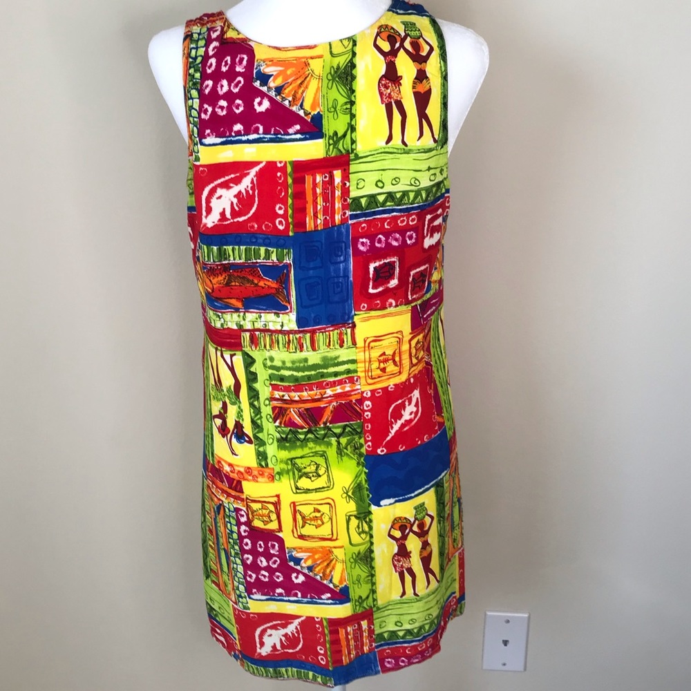 Colorful Shift Mini Dress - Picture 4 of 8